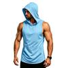 Men's Sleeveless Hoodie Muscle Fit Gym Tank Top Breathable Quick Dry Workout Vest for Fitness Training