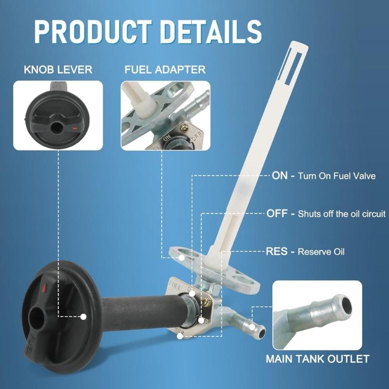 Replacement Accessory for TRX250 350 400 Fuel Valves Petcock Tank Switches 16950-HN7-003 16963-HM8-000ZA Easy Installation
