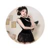 Sexy lingerie retro new Chinese cheongsam sexy velvet lace mesh buckle cheongsam sex nightdress