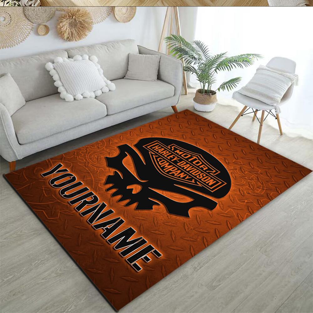Harley-davidson Motorcycles Personalized Text Carpet Perfect for Outdoor Bedrooms Dormitory Balcony Anti-slip Rug Anime Office Decor