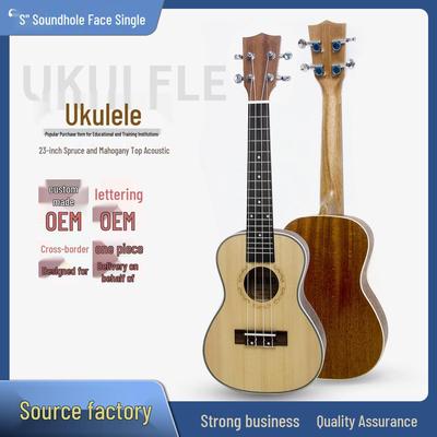 23" Massivholz-Ukulele für Kinder - Einsteiger-Musikinstrument