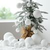 4/6/8CM White Foam Balls Christmas Tree Snowball Hanging Pendant Ornaments Holiday New Year Wedding Party Decoration Supplies