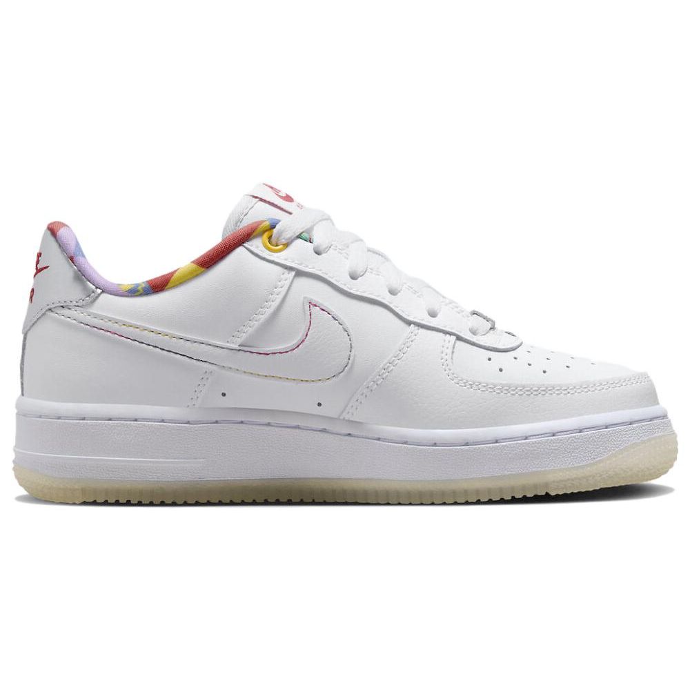 Nike Air Force 1 Low GS Playful Print Kids Sneakers White Midnight-Navy FN8912-111