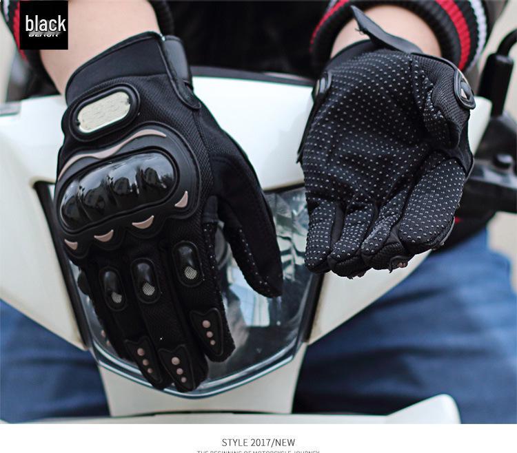 Breathable Full-Finger Anti-Fall Motorcycle Gloves with Touchscreen Capability and Wrist Guards for Off-Road Riding