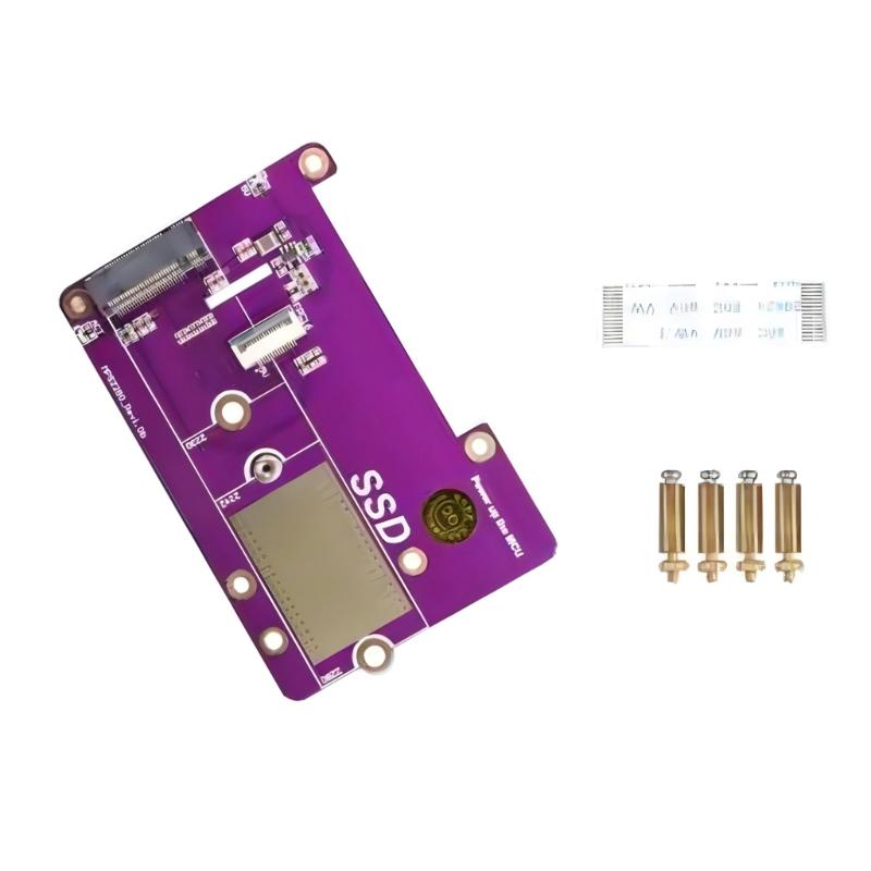 PCIE M.2 NVME SSD Expansion Board For RPI5 Supports Gen3 PCIExpress Storage Space Increase