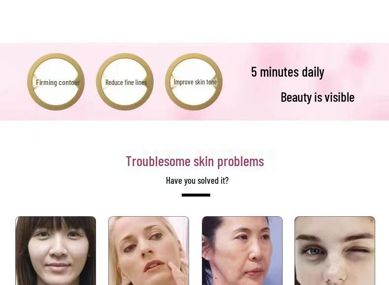 Microcurrent Bubble Beauty Device for Skin Lifting and Firming