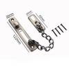 Corrosion Resistant Stainless Steel Door Security Chain Anti Theft Easy Install Latch for Home Coastal Hotel