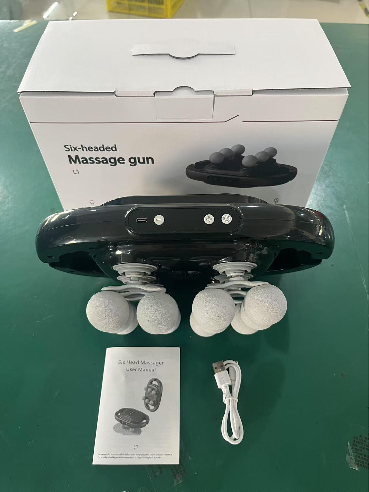 

12-головочный ЖК-массажер для глубоких тканей - Многоскоростная вибрация для талии и спины