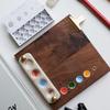 Handmade Wooden Portable Folding Drawing Board Ceramic Painting Box Tool Outdoor Sketching Creation Water Color Art Supplies