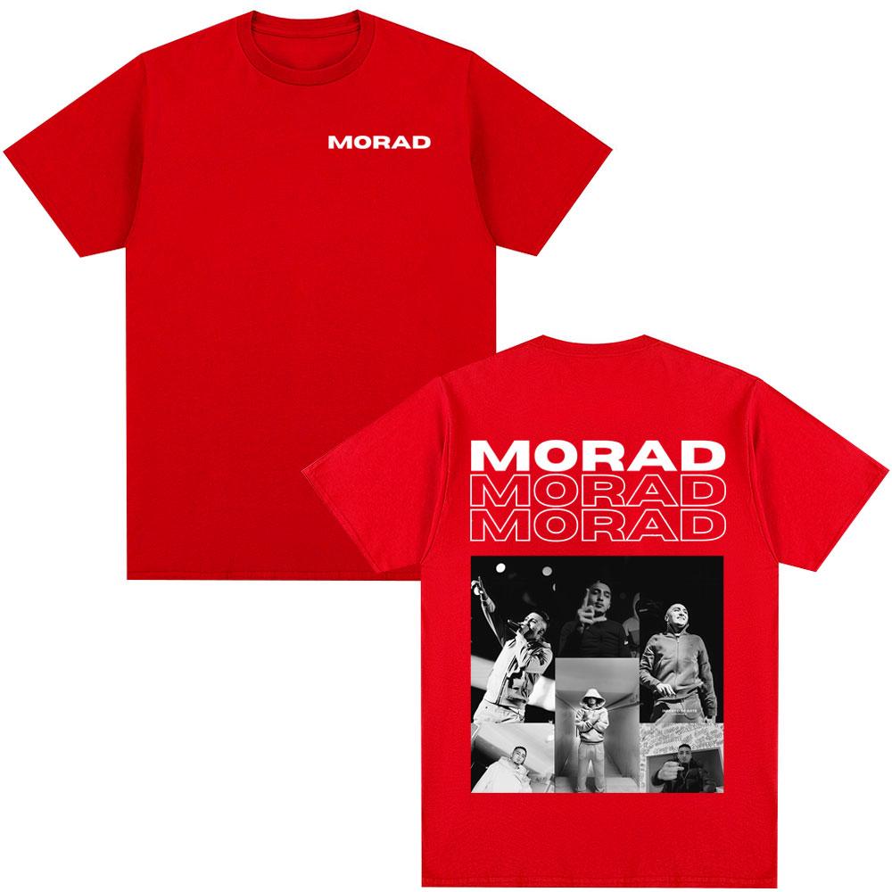 Rapper Morad MDLR Album Merch Tričko Pánské Dámské Oblečení Ležérní Bavlněné Tričko Módní Hip Hop Trička s Krátkým Rukávem Streetwear