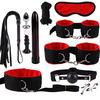 Plugs Anal Vibrator Handcuffs Mask Vibration Nipple Clamps SM  Toys Set 11PCS