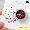1Eske Pentagram Star Awn Dopamin Nail Paljetter Laser Nail Art Charms Dekorasjoner Neglelakk Smykker Tilbehør Gjør-det-selv manikyr
