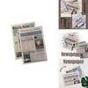 2pcs English Newspaper Vintage Style Photography Background Props Shooting