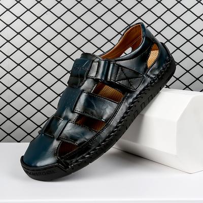 Summer Men Sandals Handmade Leather Hiking Outdoor Beach Shoes Fashion and Casual Sandals Men's Summer Shoes Sandals
