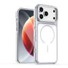 Luxury Two Tone Border Clear Strong Magnetic Phone Case for 17 Air 16 15 14 Plus 13 12 17 Pro Max 16e For Magsafe Cover