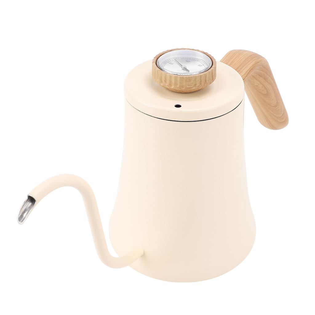 Kaffeekessel, 600 ml, 304 Edelstahl, langer Ausguss, Schwanenhals, Handtropfkaffeekanne mit Verbrühschutz