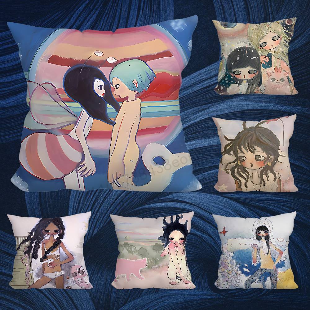 Funny Art A-Aya T-Takano Throw Pillow Case For 45x45cm,55x55cm,30x30cm For Home Bedroom Decoration And Protector
