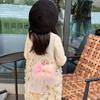 Lovely And Eye-catching Pearl Handled Bowknot Purse For Kids In Soft Pink For Daily Wear