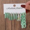 European and American jewelry, color resin acrylic earrings set, female dopamine exaggerated chain earrings.