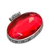 Pietră prețioasă Granat Roșu Argint Pandantiv Mare din Argint Sterling 925 - Design Handmade, Bijuterii pentru Purtare Zilnică, Pandantiv Unic Cadouri de Ziua Tatălui