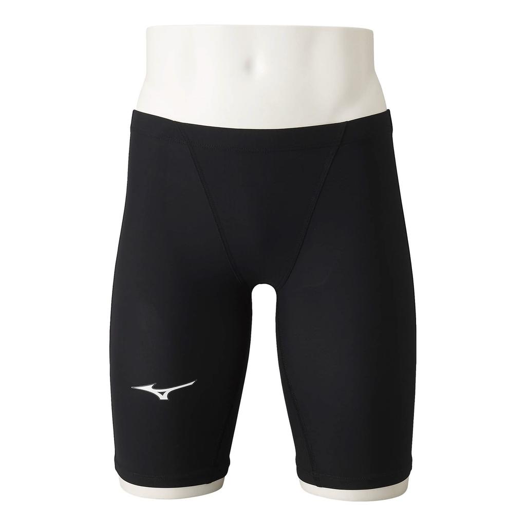 Mizuno Half Spats Size FINA Swimming Men's MX-SONIC II (N2MB2011), XS, Black/Navy, (International Federation) Approved.