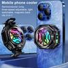 Mobile Phone Semiconductor Cooling Radiator 2 in 1 Magnetic/Back-clip 3 Gear Adjustable Phone Cooling Fan with Digital Display