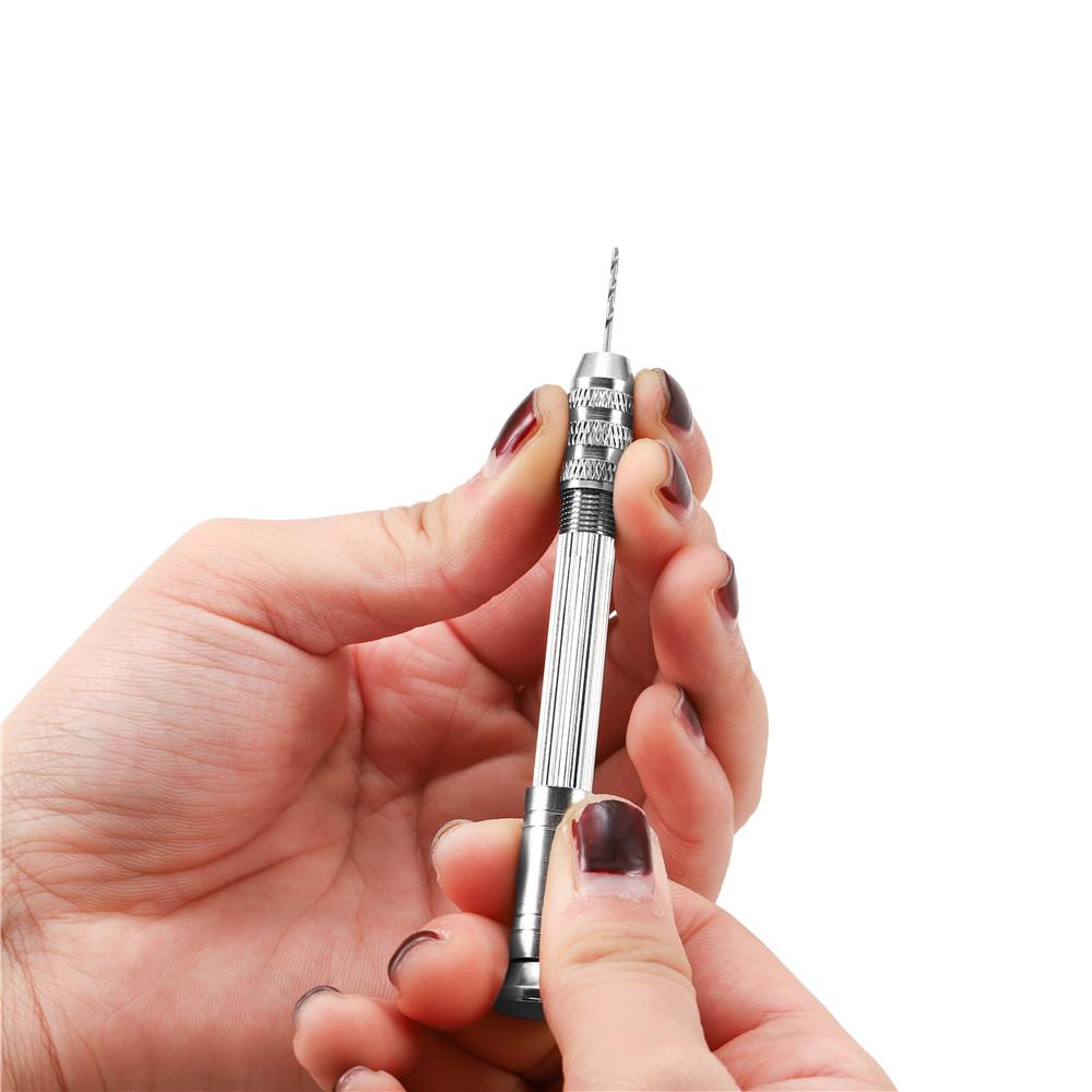 Metal Hand Drill Equipments UV Resin Mold Tools Set and Handmade Jewelry Tool with 0.8mm-3.0mm Drill Screw for Resin Casting