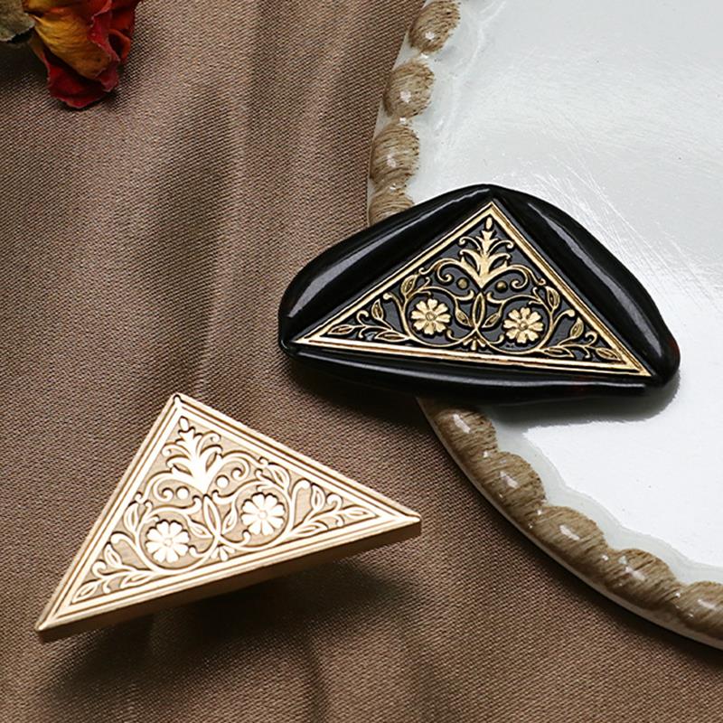 

Штамп Лак Печать Высококачественная Медная Голова Треугольный Лак Восковая Винтажная Роза Скульптура Сургуч Ручная Книга Подарок