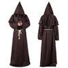 Halloween Medieval Monk Wizard Cloak with Hood
