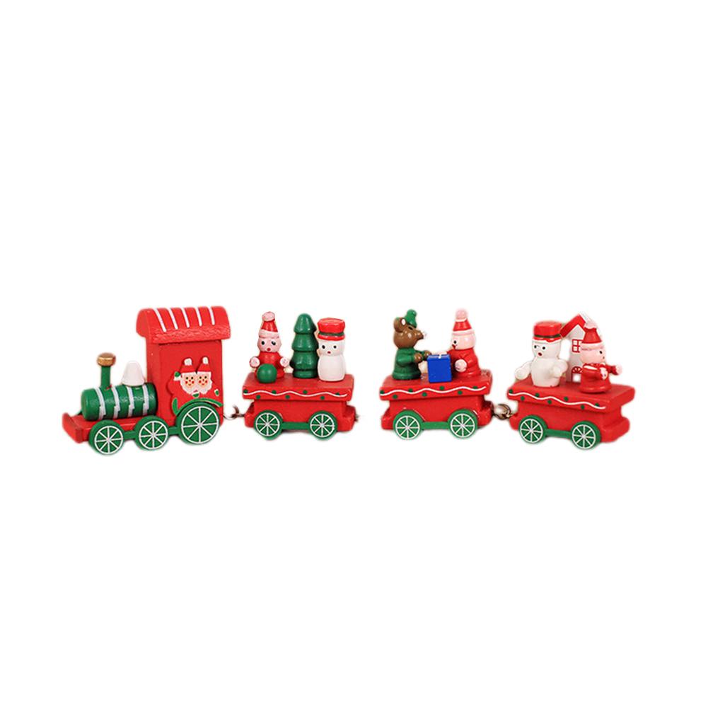 

Decorative Mini Wooden Train Christmas Gifts 21*5 Cm 8.27*1.97 Inches Wooden Christmas Train Sturdy Wood Material Display Easy красный