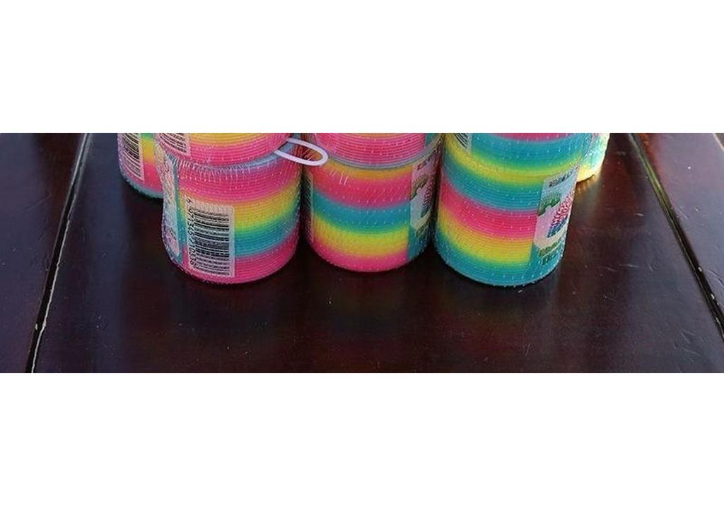 10 Medium Rainbow Stacker Slinkies - Kids' Toys for Parties, Prizes & Stress Relief