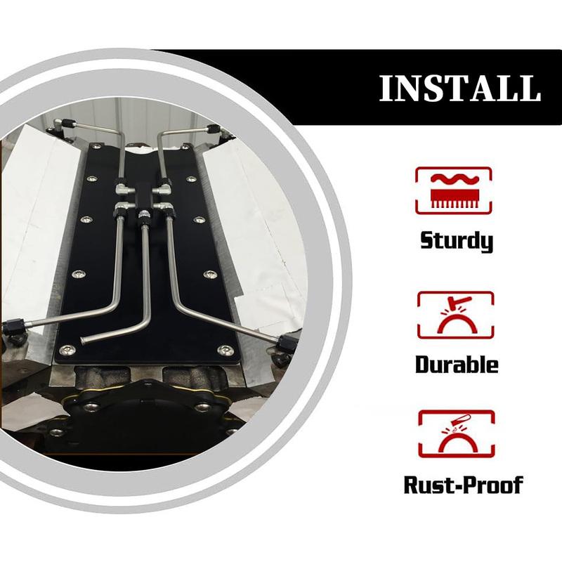 AN4 LS Stainless Coolant Crossover Steam Vent Kit Compatible with for LS1, LS2, LS3, LS6, LS7, LS9, LSX Engines