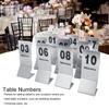 10pcs Stainless Steel Table Number Signs Double Sided Table Cards Table Number Props  Restaurant