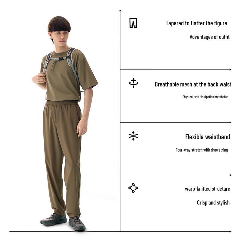 Bananain Cool Skin 303 Men's Tapered Ice Silk Pants