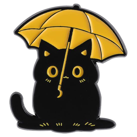 Long-lasting Brooch Black Cat Themed Brooch, Anti-Rust Lightweight Lapel Pin, Cartoon Jewelry Accessories for Clothing Bag Decoration Party