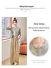 Spring 2026 Elegant High-Waisted Satin Two-Piece Suit for Women: New Chinese Style