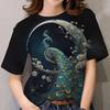 Women's Peacock Pattern T-shirt Women's Clothing Peacock T-shirt