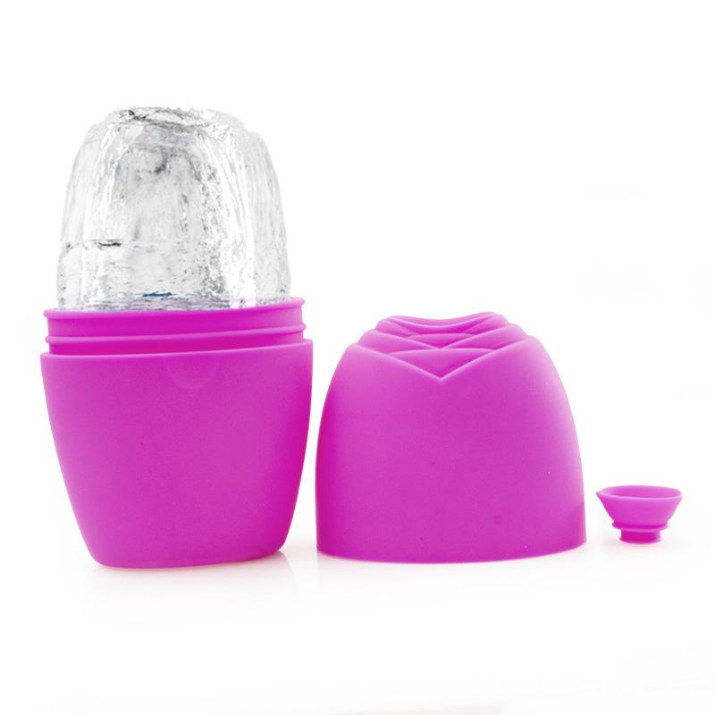 Ice Face Massage Roller Silicone Ice Cube Facial Cooling Tool Portable Spa Skincare 1 Pack less