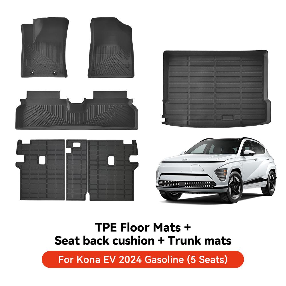 YZ For Hyundai Casper Elantra Ioniq 6 Kona Nexo Palisade Sonata Venue Car Trunk Mat Luggage Mat  TPE LHD Set Floor Liner Mat