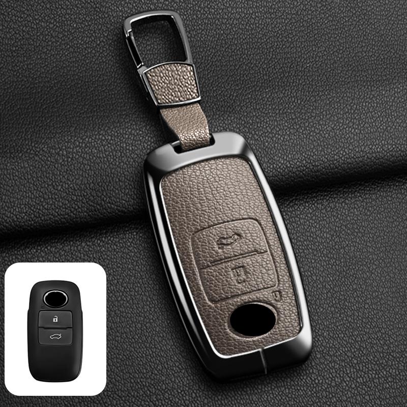 Zinc Alloy Leather for Toyota Yaris Ativ Raize Veloz Avanza Rush Perodua Daihatsu Malaysia Remote Key Case Cover Accessories