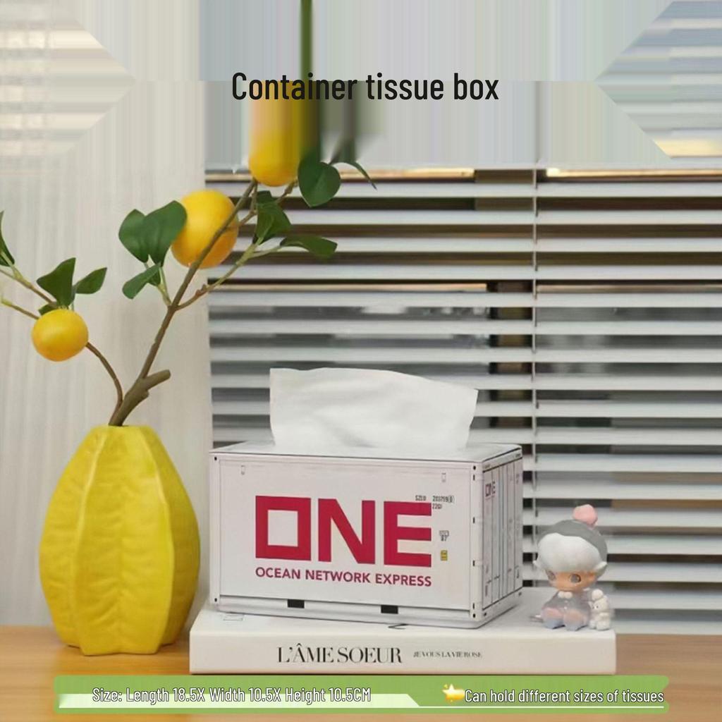 Trendy Multifunctional Tinplate Tissue Box: Creative Industrial Style Home Storage Box Ornament