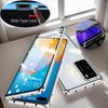 360 Metal Magnetic Case for XiaoMi Mi 11 14 Ultra 13T 11 14T 15 Pro 14 Civi Double-Sided Glass Transparent Snap Lock Phone Cover