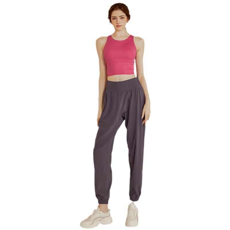 High Waist Quick Dry Women's Joggers - Elastic Waist, Loose Fit Yoga & Running Pants
