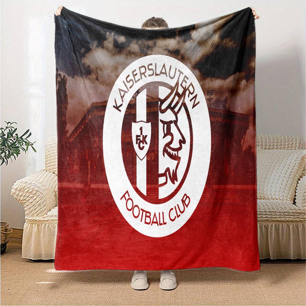 Kaisers-lautern Football Club Flannel Blanket, Soft Polyester, Modern Design, All-Season for Camping, Travel, Gifts for holidays or birthdays