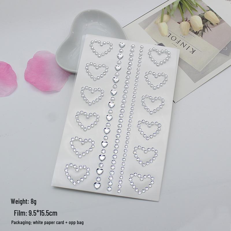 Cross-border Rhinestone & Pearl Face Stickers for Kids' Performances & Concerts