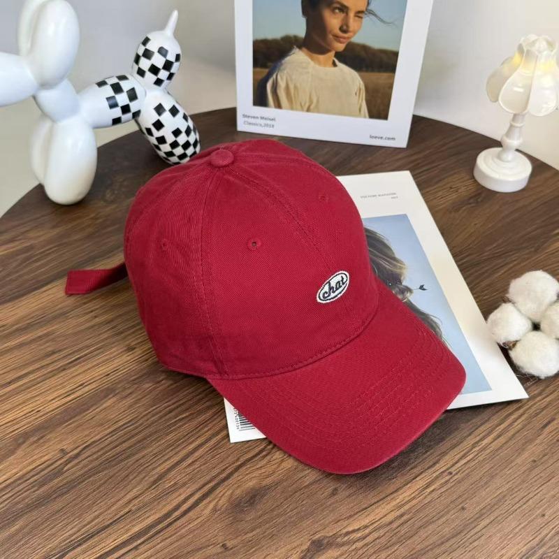

Spring new letter embroidered baseball cap women s versatile big head circumference soft top cap casual Adjustable
