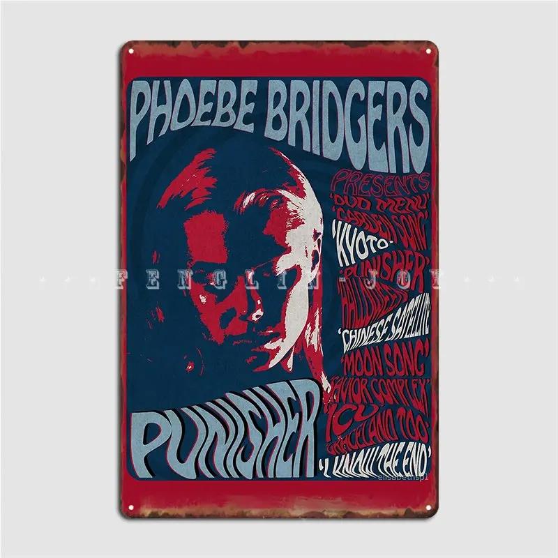Phoebe Bridgers Psychedelic Punisher Metal Sign Cinema Garage Club Bar Personalized Plates Tin Sign Poster 20x30cm