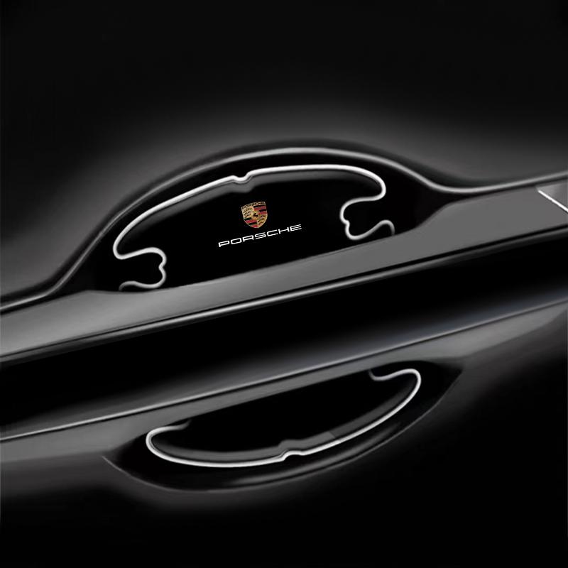 4PCS Transparent Car Door Anti-collision Protector Bumper Strip Sticker For Porsche Boxster Cayenne Panamera Macan Cayman 911 918 996 917 991