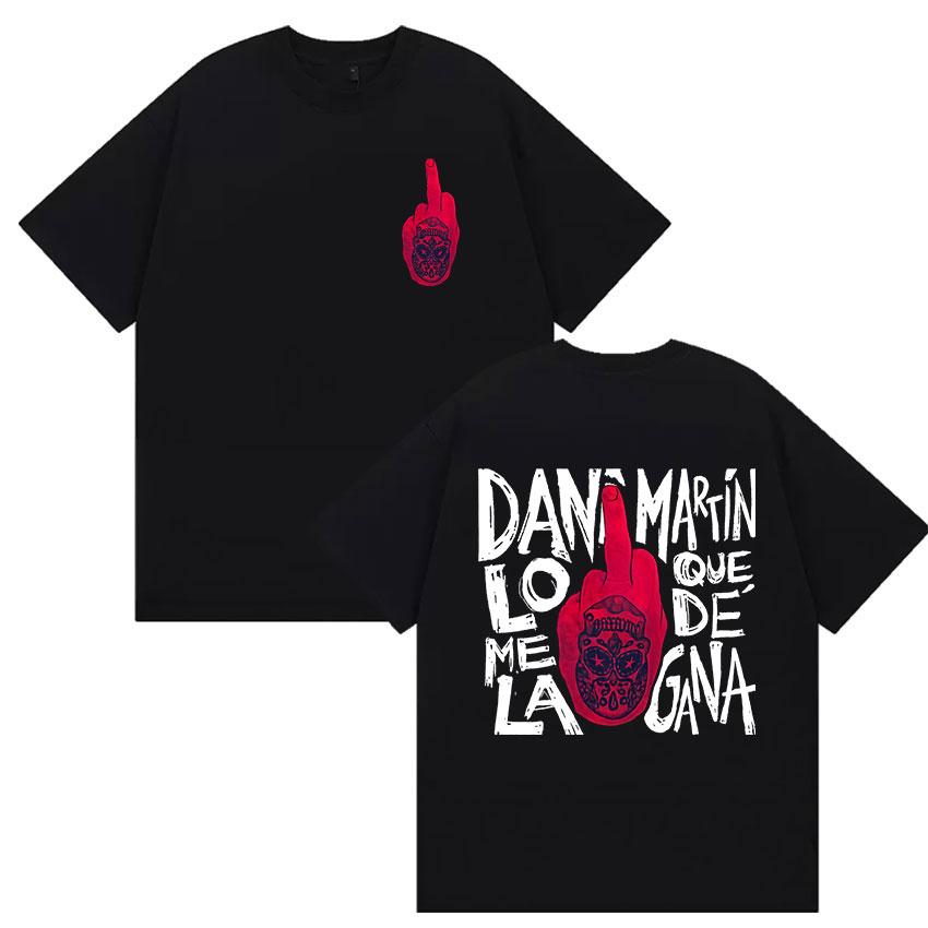 

Dani Martin Lo Que Me De La Gana Tour 2026 Merch T Shirts Men s Clothing Hip Hop Short Sleeve T-shirt Vintage 100% Cotton Tsh... S