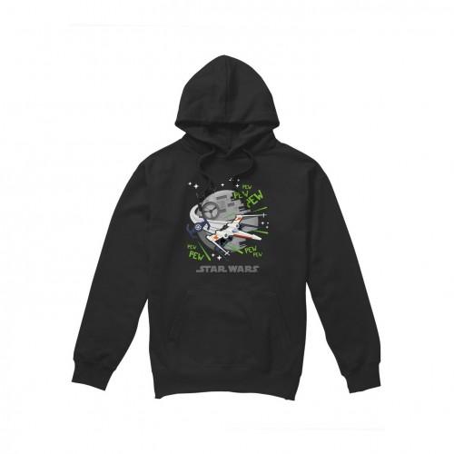 Star Wars Mens Pew Pew X-Wing Hoodie